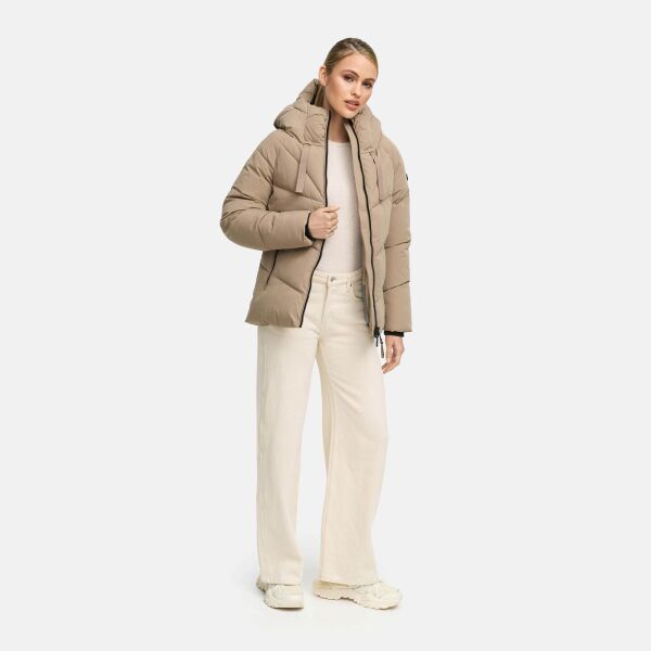 Marikoo Kwamee Damen WInter Herbst Steppjacke Taupe Grey Größe L - Gr. 40
