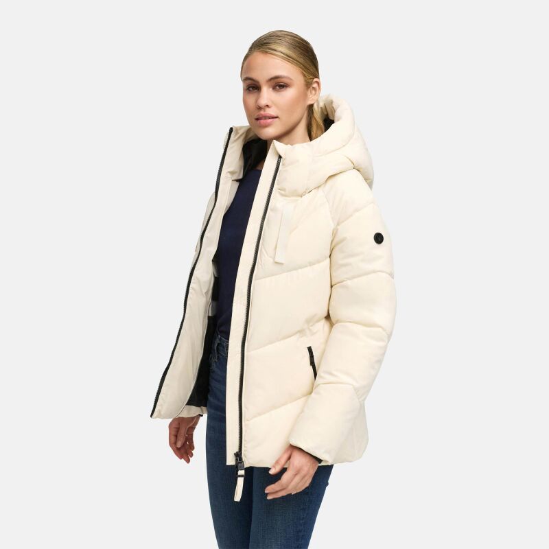 Marikoo Kwamee Damen WInter Herbst Steppjacke Cream Gr&ouml;&szlig;e XXXL - Gr. 46