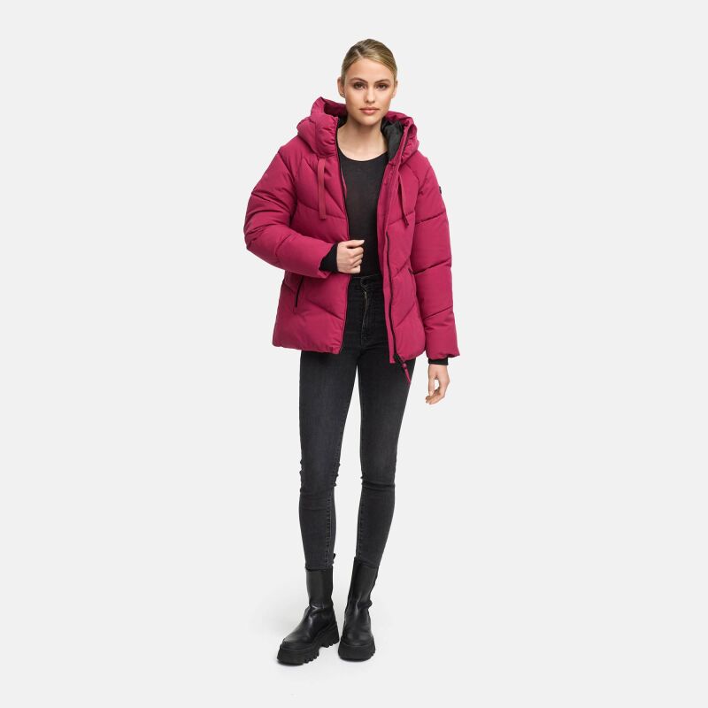 Marikoo Kwamee Damen WInter Herbst Steppjacke Berry Wine Gr&ouml;&szlig;e S - Gr. 36