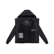 Marikoo Mooni Damen Herbst Caban Jacke Schwarz Größe XXL - Gr. 44