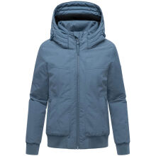 Marikoo Mooni Damen Herbst Caban Jacke Dusty Blue Gr&ouml;&szlig;e M - Gr. 38