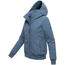 Marikoo Mooni Damen Herbst Caban Jacke Dusty Blue Gr&ouml;&szlig;e M - Gr. 38
