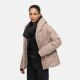 Marikoo Nadiraa Damen Herbst Winter Stepp Jacke  Taupe Grey Größe XS - Gr. 34