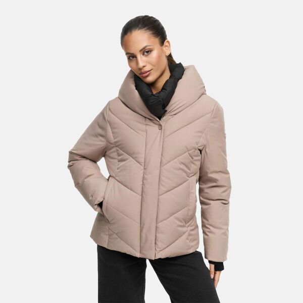 Marikoo Nadiraa Damen Herbst Winter Stepp Jacke  Taupe Grey Größe M - Gr. 38
