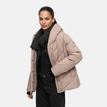 Marikoo Nadiraa Damen Herbst Winter Stepp Jacke  Taupe Grey Gr&ouml;&szlig;e M - Gr. 38