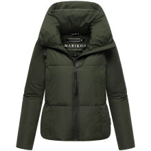 Marikoo Ninikaa Damen Herbst Winter Stepp Jacke  Dark Olive-Größe XS - Gr. 34