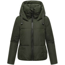 Marikoo Ninikaa Damen Herbst Winter Stepp Jacke  Dark Olive-Größe XS - Gr. 34