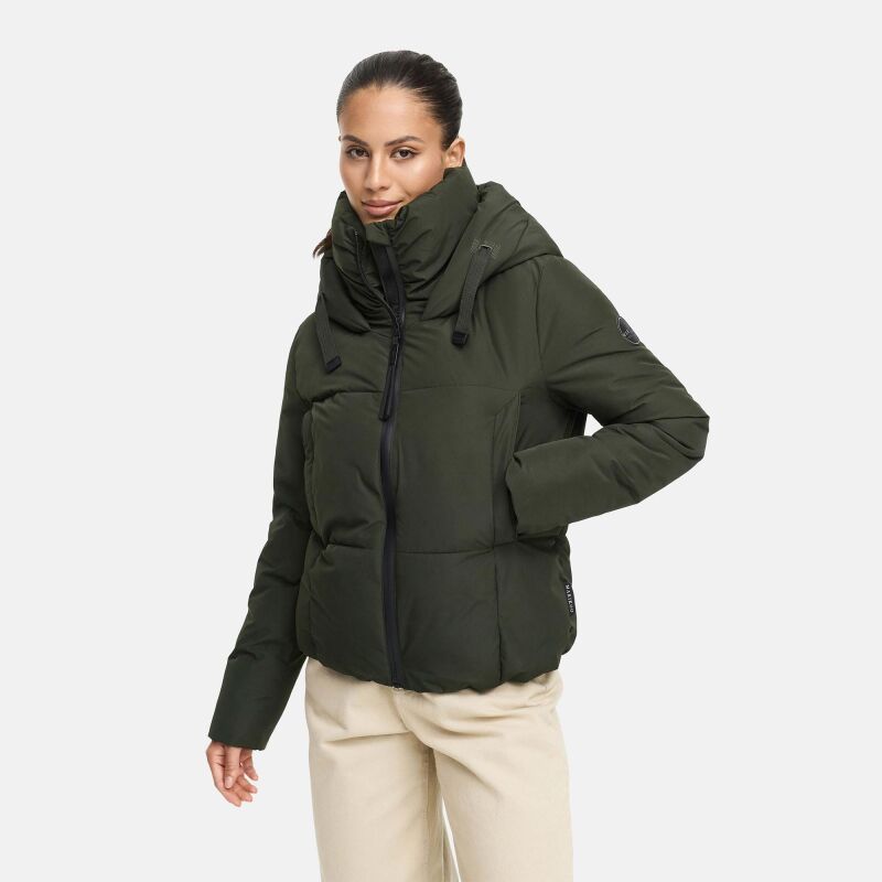 Marikoo Ninikaa Damen Herbst Winter Stepp Jacke  Dark Olive-Gr&ouml;&szlig;e S - Gr. 36
