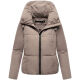 Marikoo Ninikaa Damen Herbst Winter Stepp Jacke  Taupe Grey-Größe XS - Gr. 34