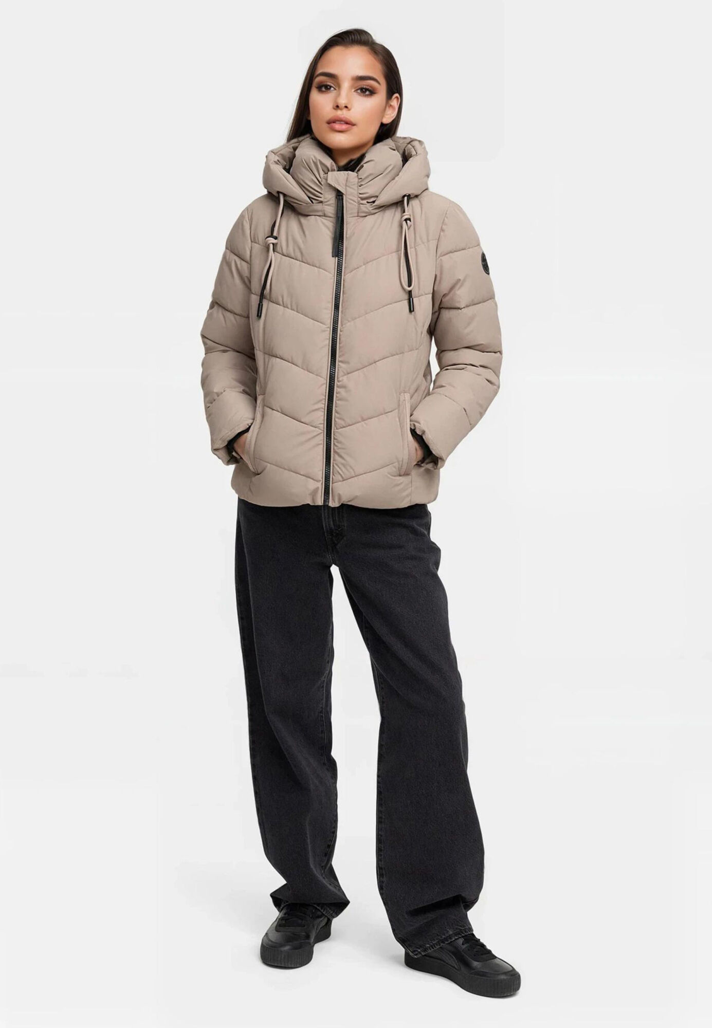 MARIKOO Damen Winterjacke Mit Kapuze – 5 Taschen, Fleecefutter, Warm & Leicht (Größen XS-3XL)