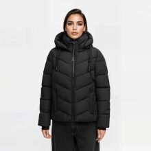 Marikoo Sahnemausii Damen Winter Steppjacke Schwarz Größe L - Gr. 40