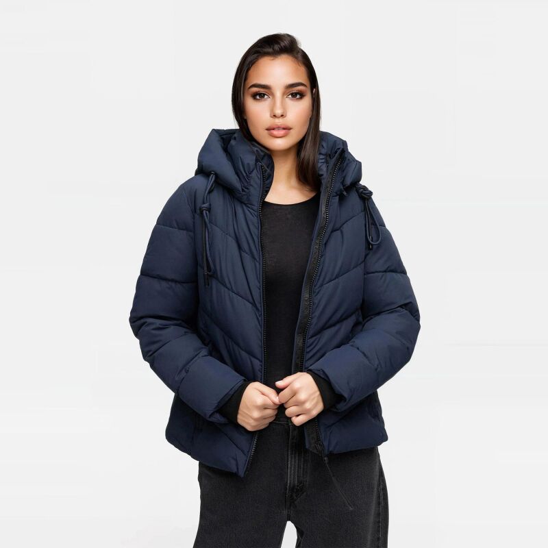 Marikoo Sahnemausii Damen Winter Steppjacke Navy Größe S - Gr. 36