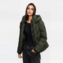 Marikoo Sahnemausii Damen Winter Steppjacke Dark Olive Größe XS - Gr. 34