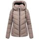 Marikoo Sahnemausii Damen Winter Steppjacke Taupe Grey Größe XS - Gr. 34