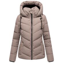 Marikoo Sahnemausii Damen Winter Steppjacke Taupe Grey Gr&ouml;&szlig;e XL - Gr. 42