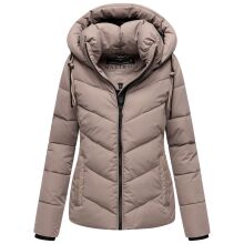 Marikoo Sahnemausii Damen Winter Steppjacke Taupe Grey Gr&ouml;&szlig;e XXL - Gr. 44