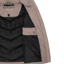 Marikoo Sahnemausii Damen Winter Steppjacke Taupe Grey Gr&ouml;&szlig;e XXL - Gr. 44