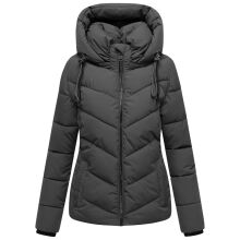 Marikoo Sahnemausii Damen Winter Steppjacke Anthrazit Gr&ouml;&szlig;e XL - Gr. 42