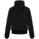 Navahoo Schneepuder Damen Herbst Winter flauschige Teddyfell Jacke gefüttert  Schwarz-Größe M - Gr. 38