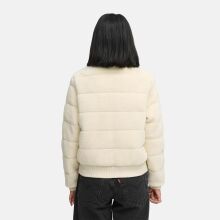 Navahoo Schneepuder Damen Herbst Winter flauschige Teddyfell Jacke gef&uuml;ttert  Offwhite-Gr&ouml;&szlig;e S - Gr. 36