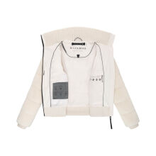 Navahoo Schneepuder Damen Herbst Winter flauschige Teddyfell Jacke gefüttert  Offwhite-Größe XL - Gr. 42