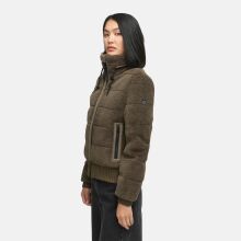 Navahoo Schneepuder Damen Herbst Winter flauschige Teddyfell Jacke gef&uuml;ttert  Stone Brown-Gr&ouml;&szlig;e M - Gr. 38