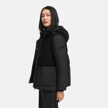 Marikoo Sheeta Damen Herbst Winter Teddyfell Jacke gef&uuml;ttert  Schwarz Gr&ouml;&szlig;e XL - Gr. 42