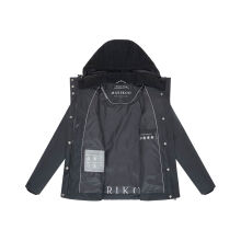 Marikoo Sheeta Damen Herbst Winter Teddyfell Jacke gef&uuml;ttert  Schwarz Gr&ouml;&szlig;e XL - Gr. 42