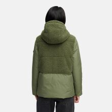 Marikoo Sheeta Damen Herbst Winter Teddyfell Jacke gef&uuml;ttert  Olive Leaf Gr&ouml;&szlig;e S - Gr. 36