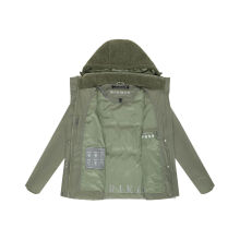Marikoo Sheeta Damen Herbst Winter Teddyfell Jacke gef&uuml;ttert  Olive Leaf Gr&ouml;&szlig;e XL - Gr. 42