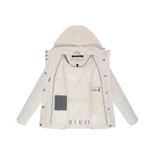 Marikoo Sheeta Damen Herbst Winter Teddyfell Jacke gef&uuml;ttert  Offwhite Gr&ouml;&szlig;e XXL - Gr. 44