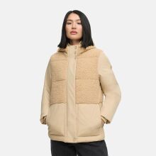 Marikoo Sheeta Damen Herbst Winter Teddyfell Jacke gefüttert  Beige Größe M - Gr. 38
