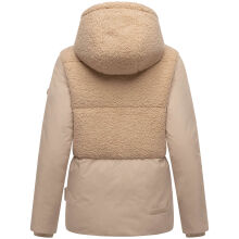 Marikoo Sheeta Damen Herbst Winter Teddyfell Jacke gefüttert  Beige Größe M - Gr. 38