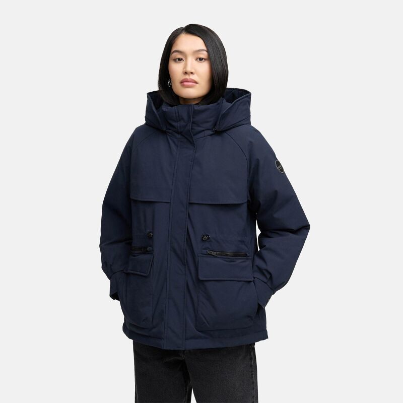 Marikoo Shigaraa Damen Herbst Winter Jacke Navy-Gr&ouml;&szlig;e XXXL - Gr. 46