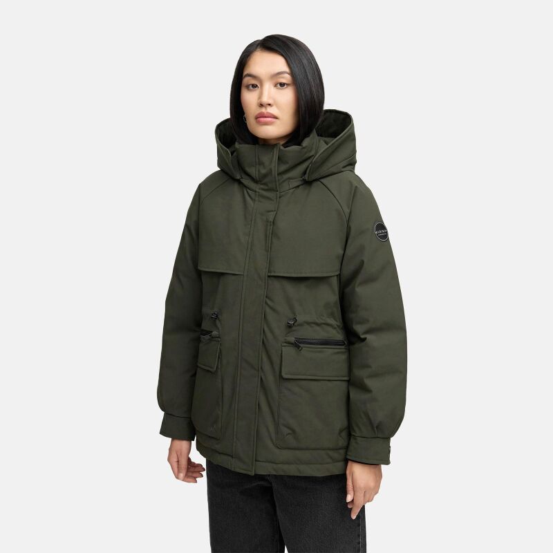 Marikoo Shigaraa Damen Herbst Winter Jacke Dark Olive