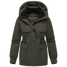 Marikoo Shigaraa Damen Herbst Winter Jacke Dark Olive-Gr&ouml;&szlig;e XL - Gr. 42