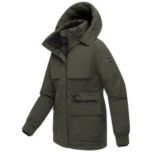 Marikoo Shigaraa Damen Herbst Winter Jacke Dark Olive-Gr&ouml;&szlig;e XL - Gr. 42
