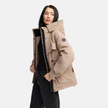 Marikoo Shigaraa Damen Herbst Winter Jacke Taupe Grey-Gr&ouml;&szlig;e XXXL - Gr. 46