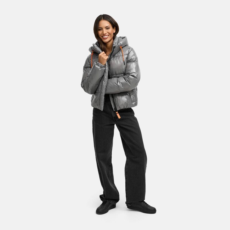 Marikoo Skyraa Damen Winter Steppjacke Grey Gr&ouml;&szlig;e M - Gr. 38