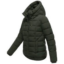 Marikoo Tayenaa Damen Herbst Winter Steppjacke Dark Olive-Gr&ouml;&szlig;e L - Gr. 40