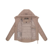 Marikoo Tayenaa Damen Herbst Winter Steppjacke Taupe Grey-Größe XS - Gr. 34