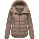 Marikoo Tayenaa Damen Herbst Winter Steppjacke Taupe Grey-Größe XS - Gr. 34