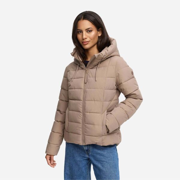 Marikoo Tayenaa Damen Herbst Winter Steppjacke Taupe Grey