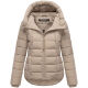 Marikoo Tayenaa Damen Herbst Winter Steppjacke Light Taupe-Größe XS - Gr. 34