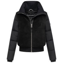 Navahoo Teddyzone Damen Winter Steppjacke gefüttert Schwarz-Größe L - Gr. 40