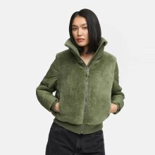 Navahoo Teddyzone Damen Winter Steppjacke gefüttert Olive Leaf-Größe XS - Gr. 34