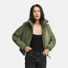 Navahoo Teddyzone Damen Winter Steppjacke gefüttert Olive Leaf-Größe XS - Gr. 34