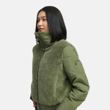 Navahoo Teddyzone Damen Winter Steppjacke gefüttert Olive Leaf-Größe XS - Gr. 34