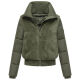 Navahoo Teddyzone Damen Winter Steppjacke gefüttert Olive Leaf-Größe XS - Gr. 34