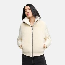 Navahoo Teddyzone Damen Winter Steppjacke gef&uuml;ttert Offwhite-Gr&ouml;&szlig;e M - Gr. 38